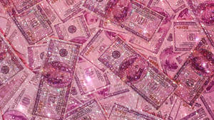 Baddie Aesthetic Glitter Money Wallpaper