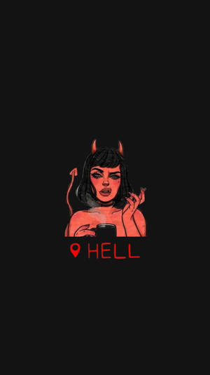 Baddie Hell Devil Girl Wallpaper
