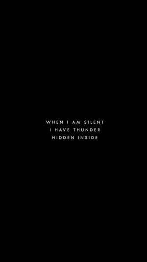 Baddie Hidden Thunder Quote Iphone Wallpaper