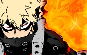 Bakugo Deformed Artwork Wallpaper