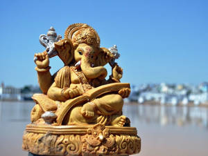Bal Ganesh Reading A Book Wallpaper