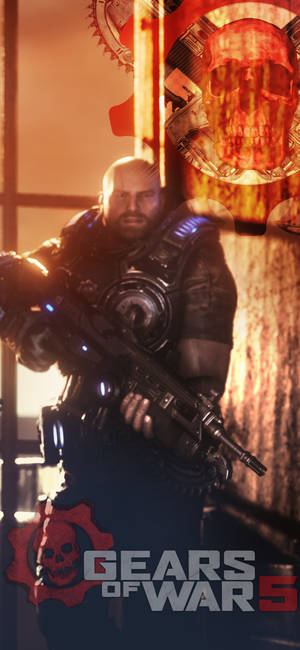 Bald Cog Soldier Gears 5 Iphone Wallpaper