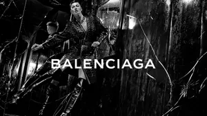 Balenciaga Monochrome Black Wallpaper