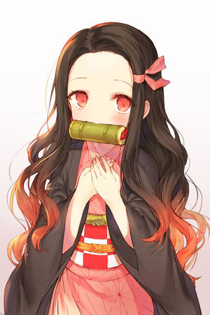 Bamboo Muzzled Nezuko Wallpaper