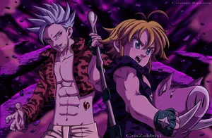 Ban, Meliodas And Hawk Wallpaper