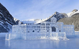 Banff National Park Frozen Castle Wallpaper