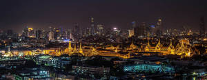 Bangkok City Night Lights Photography Wallpaper