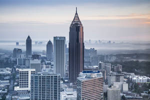 Bank Of America Plaza Atlanta Skyline Wallpaper