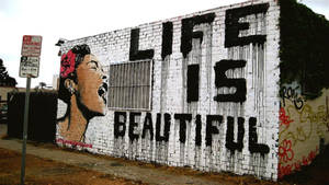 Banksy Life Is Beautiful Wallpaper