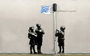 Banksy Very Little Helps Wallpaper