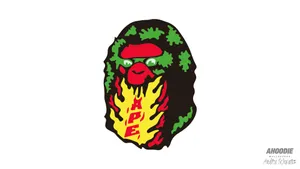 Bape Ape In Fire Wallpaper
