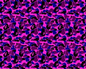 Bape Blue And Purple Camo Wallpaper