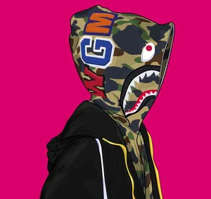 Bape Cartoon - Get Caught Up In Comic Chills π€ Wallpaper