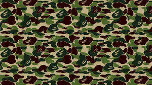 Bape Green Camo Landscape Wallpaper