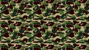 Bape Green Camo Landscape Wallpaper