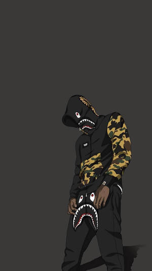 Bape Lookbook In Digital Artwork Wallpaper