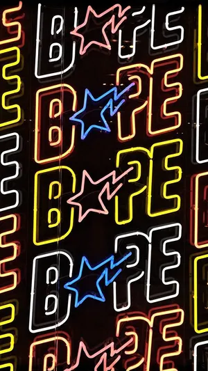 Bape Neon Light Fixture Wallpaper