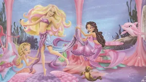 Barbie Mermaid Revealing Legs Wallpaper
