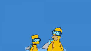 Bart Simpson With Homer Simpson Wallpaper