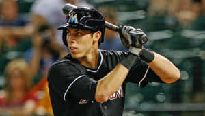 Baseball Player At Bat Wallpaper