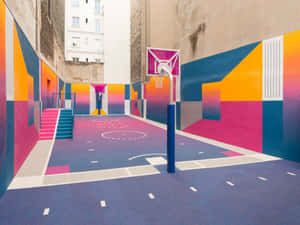 Basketball Aesthetic Digital Art Wallpaper