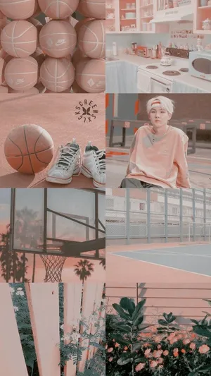 Basketball Aesthetic Suga Collage Wallpaper