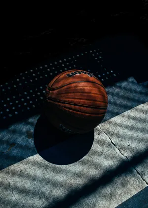 Basketball Ball Striped Shadows Wallpaper