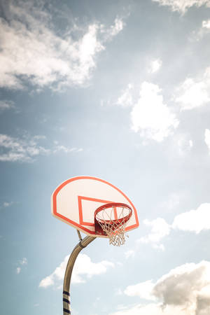 Basketball Hoop Sunny Sky Wallpaper