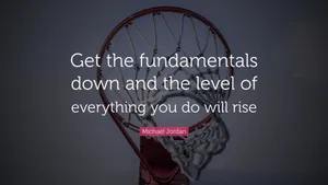 Basketball Motivation Fundamentals Jordan Quote Wallpaper