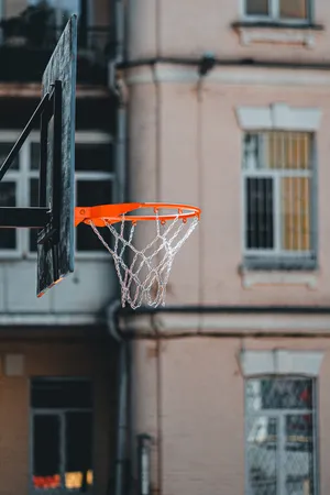 Basketball Ring Chain At Building Wallpaper