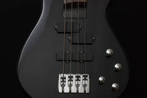 Bass Guitar Pure Black Wallpaper