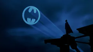 Bat Signal Shining In The Night Sky Wallpaper