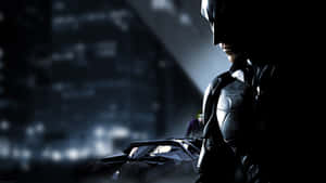 Batman Car Joker Standing Wallpaper