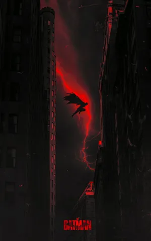 Batman Jumping Phone Art Wallpaper