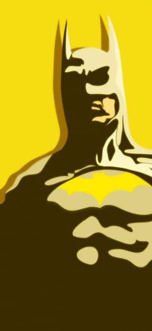 Batman On Cool Yellow Wallpaper