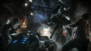 Batman Punishing Guys In Arkham City 4k Wallpaper
