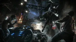 Batman Punishing Guys In Arkham City 4k Wallpaper