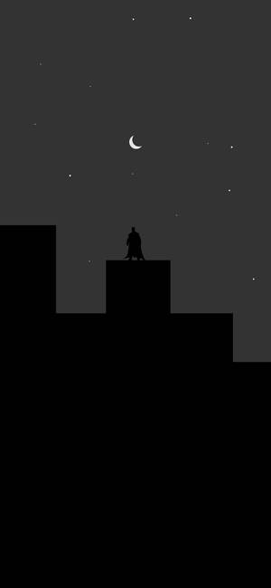 Batman Silhouette Minimalist Black Phone Wallpaper