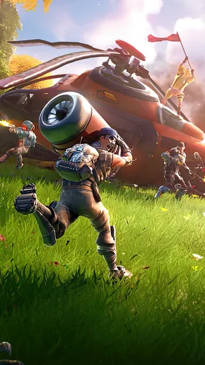 Battle Your Way To Victory With Fortnite On Iphone Wallpaper