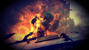 Battlefield 5 4k Soldier In Flames Wallpaper