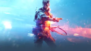 Battlefield 5 4k Soldier Light Streaks Wallpaper