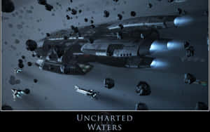 Battlestar Galactica Uncharted Waters Poster Wallpaper