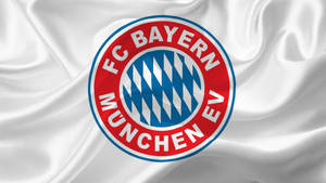 Bayern Munich White Fabric Logo Wallpaper