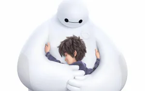Baymax Hiro Hamada Hug Wallpaper