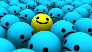 Be Positive Happy Emoji Wallpaper