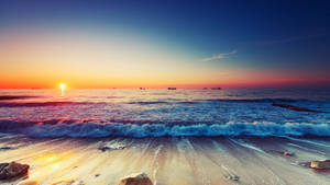 Beach Waves Sunrise Uhd Wallpaper