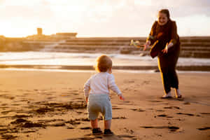 Beachside Baby First Steps Wallpaper