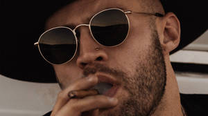 Bearded Man Smoking Wallpaper