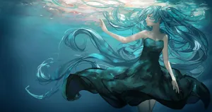 Beautiful Artwork Hatsune Miku Hd Wallpaper