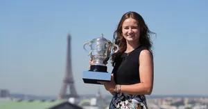 Beautiful Barbora Krejcikova Grand Slam Singles Title Wallpaper